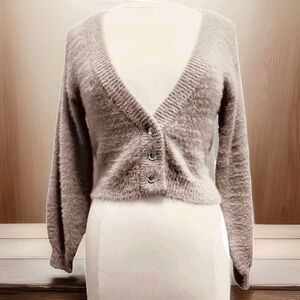 NWT Sincerely Jules Cropped Sweater Cardigan JULIE SARIÑANA Women’s S Small